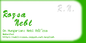 rozsa nebl business card